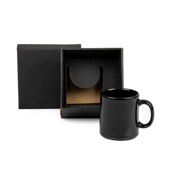 CANECA EM CERÂMICA PRETA - 270ML - 4Unik