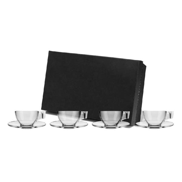 JOGO DE XÍCARAS COM PIRES - 90 ML - 8 PÇS - 4Unik