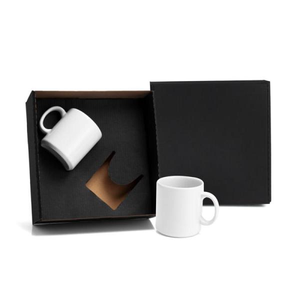 KIT CANECAS EM CERÂMICA BRANCA - 270ML - 4Unik