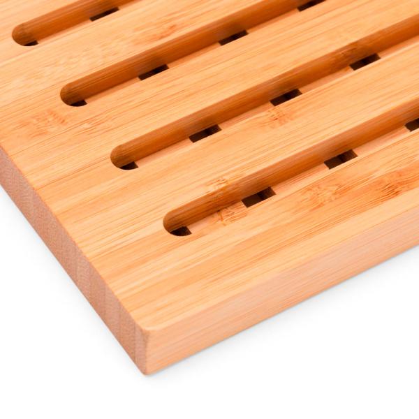 DESCANSA PRATO QUADRADO EM BAMBU - 18 CM - 4Unik