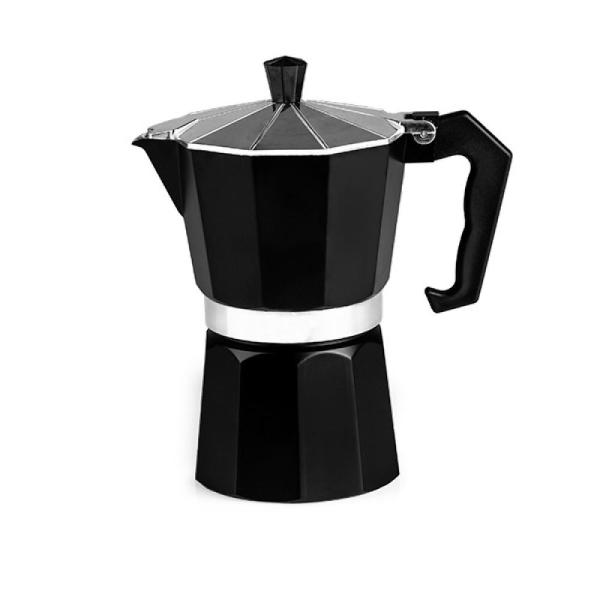 CAFETEIRA ITALIANA EM ALUMÍNIO - PRETA - 250ML - 4Unik