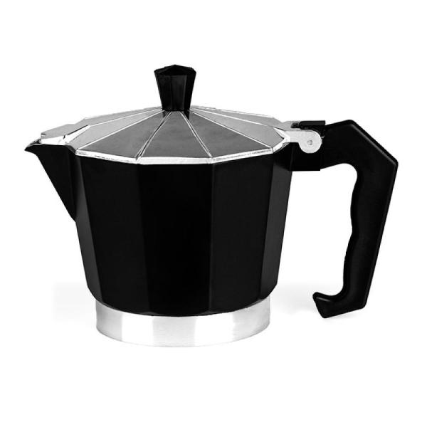 CAFETEIRA ITALIANA EM ALUMÍNIO - PRETA - 250ML - 4Unik