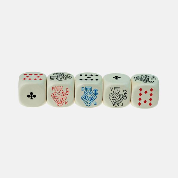 JOGO DE CARTAS E DADOS COM ESTOJO PRETO RÍGIDO - 2 JOGOS - 4Unik