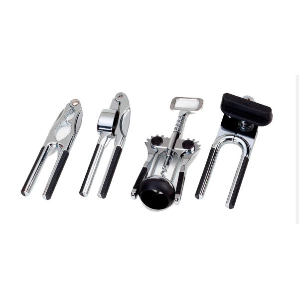 KIT DE UTENSÍLIOS COM BASE EM BAMBU - 5 PÇS - 4Unik