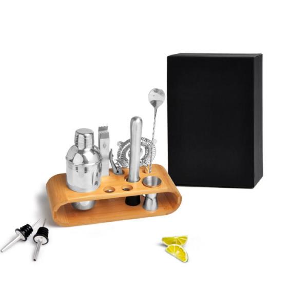 KIT BAR COM BASE EM BAMBU - 10 PÇS - 4Unik