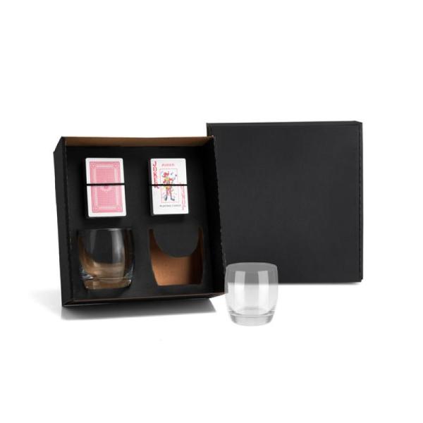 KIT WHISKY COM BARALHO E COPOS - 4Unik