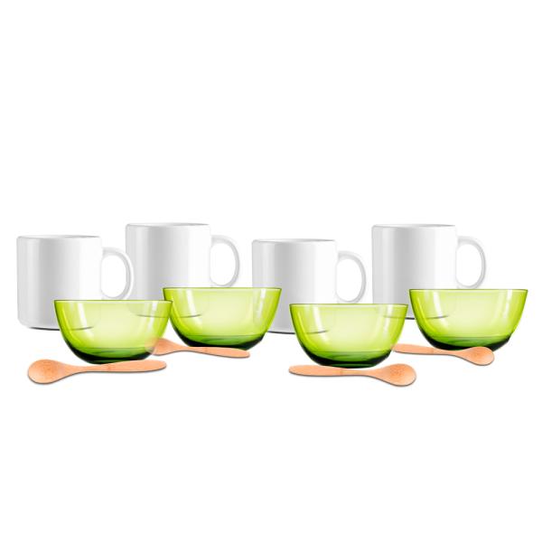 KIT PARA CAFÉ DA MANHÃ - 12 PÇS - 4Unik