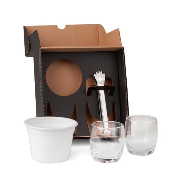 KIT PARA WHISKY COM BALDE - 4 PÇS - 4Unik