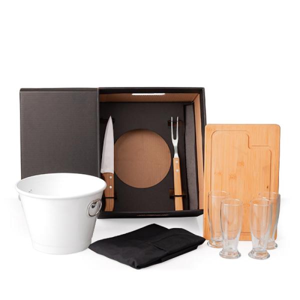 KIT PARA CHURRASCO COM BALDE -  9 PÇS - 4Unik