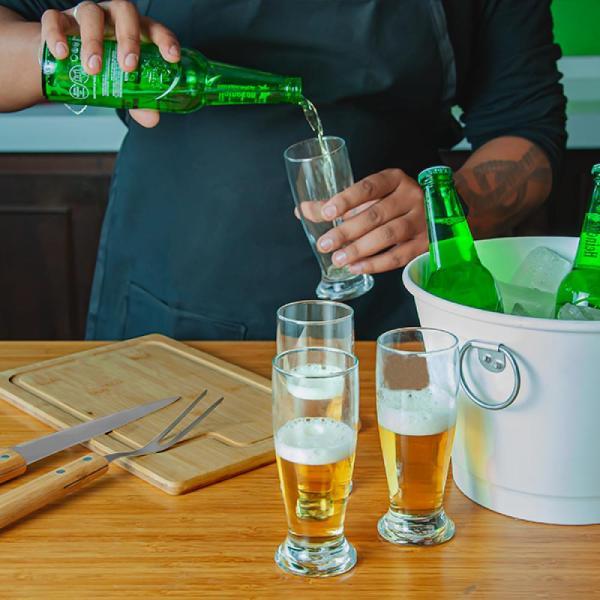 KIT PARA CHURRASCO COM BALDE -  9 PÇS - 4Unik