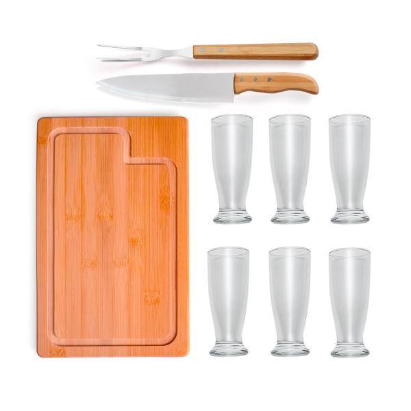 KIT CHURRASCO E CERVEJA - 9 PEÇAS  - 4Unik