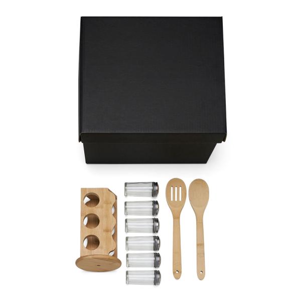KIT PORTA CONDIMENTOS E COLHERES - 3 PEÇAS - 4Unik