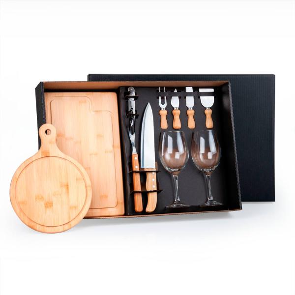 KIT QUEIJO, CHURRASCO E VINHO- 11 PÇS - 4Unik