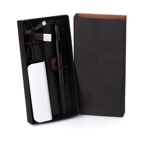  KIT CARREGADOR PORTATIL USB PARA CELULAR COM CANETA - 2 PÇS - 4Unik