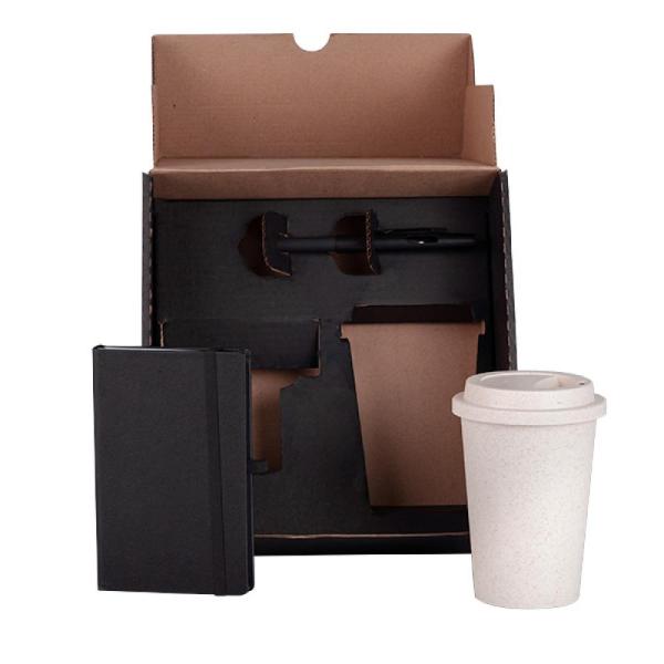 KIT COPO, CANETA E CADERNETA - 3 PEÇAS - 4Unik