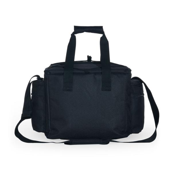 BOLSA TÉRMICA PRETA EM POLYESTER 600D, 300D E PEVA - 15L - 4Unik