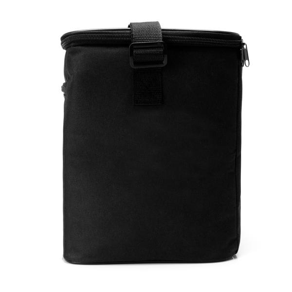 BOLSA TÉRMICA PRETA EM POLYESTER 600D/PEVA - 27X20X25CM - 4Unik