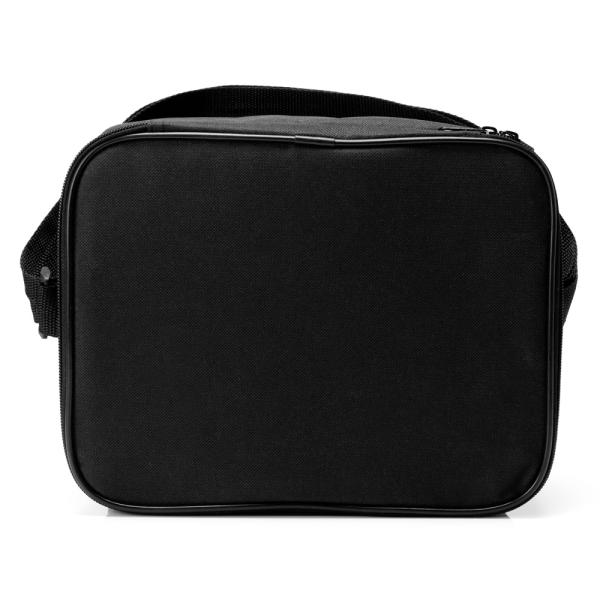 BOLSA TÉRMICA PRETA EM POLYESTER 600D/PEVA - 27X20X25CM - 4Unik