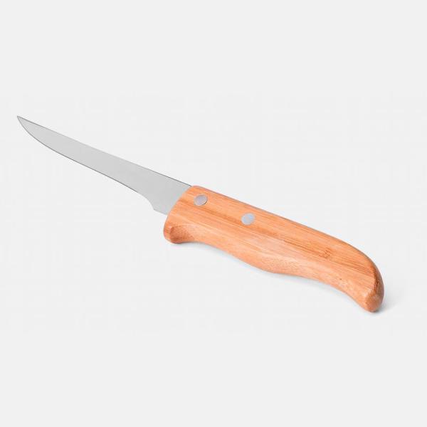 CONJ. PARA CHURRASCO EM BAMBU / MADEIRA / INOX TEXAS - 5 PÇS - 4Unik
