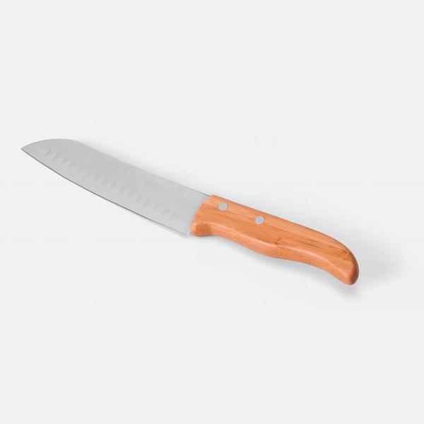 CONJ. PARA CHURRASCO EM BAMBU / MADEIRA / INOX TEXAS - 4 PÇS - 4Unik