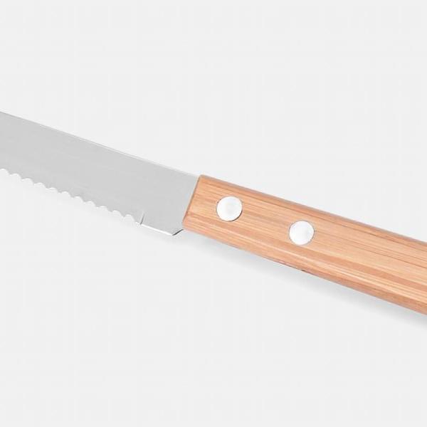 CONJ. DE FACAS BAMBU / MADEIRA / INOX COM ESTOJO FRANKFURT - 7 PÇS - 4Unik