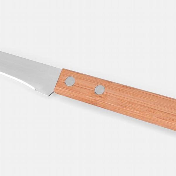 CONJ. DE FACAS BAMBU / MADEIRA / INOX COM ESTOJO FRANKFURT - 7 PÇS - 4Unik
