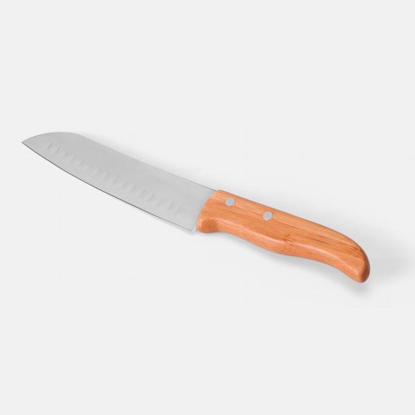 CONJ. DE FACAS BAMBU / MADEIRA / INOX COM ESTOJO FRANKFURT - 7 PÇS - 4Unik