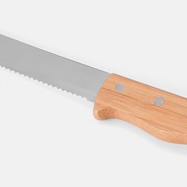 CONJ. DE FACAS BAMBU / MADEIRA / INOX COM ESTOJO FRANKFURT - 7 PÇS - 4Unik
