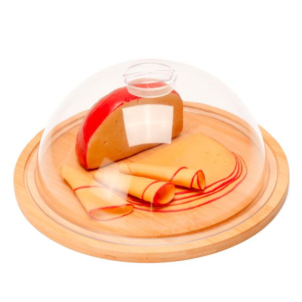 PORTA-QUEIJO EM BAMBU E POLIESTIRENO - 2 PÇS - 4Unik
