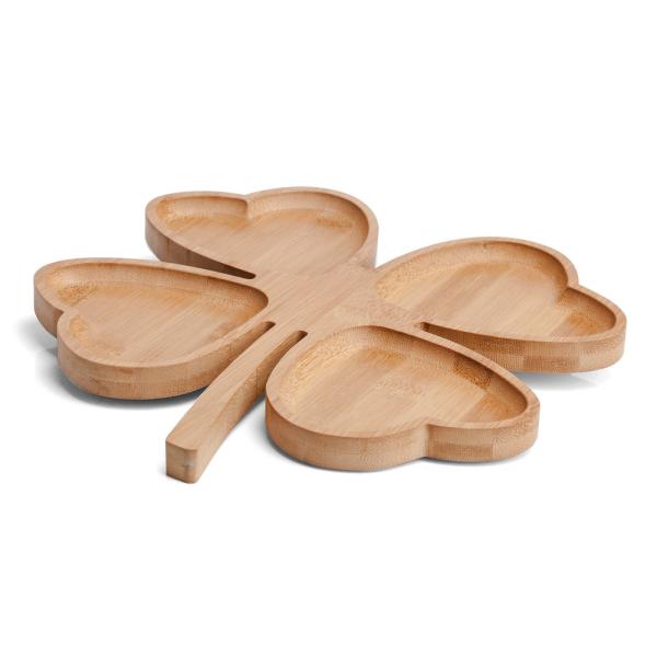 PETISQUEIRA EM BAMBU COM FORMATO DE TREVO DE 4 FOLHAS - 4Unik