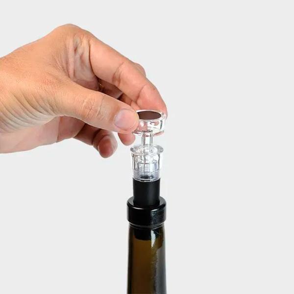 KIT PARA VINHO COM CAIXA EM PAPELÃO RÍGIDO PRETO - 3 PÇS - 4Unik