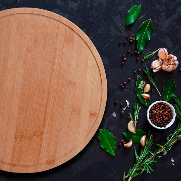 TÁBUA PARA PIZZA EM BAMBU SUPREME - 35 CM - 4Unik