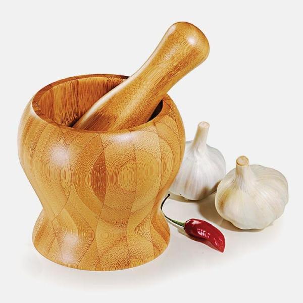AMASSADOR DE TEMPEROS EM BAMBU PILÃO 14CM - 4Unik
