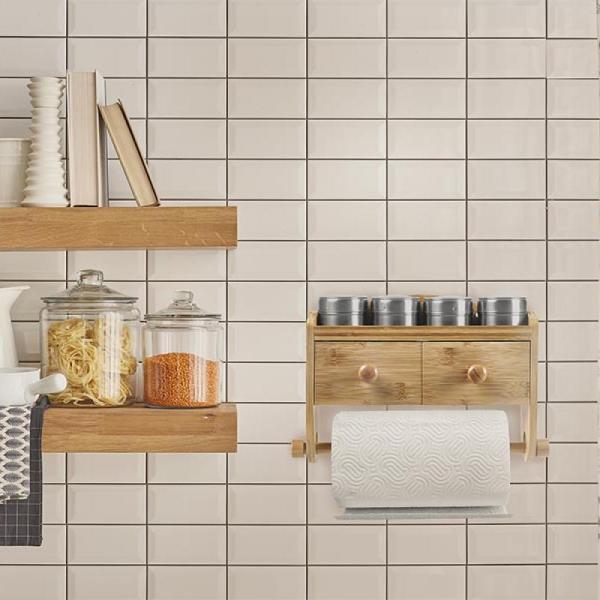 PORTA CONDIMENTOS EM BAMBU COM ACESSÓRIOS E GAVETAS - 4Unik