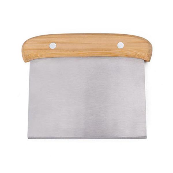 ESPÁTULA MULTIUSO EM BAMBU / INOX - 13,5X11,5CM - 4Unik