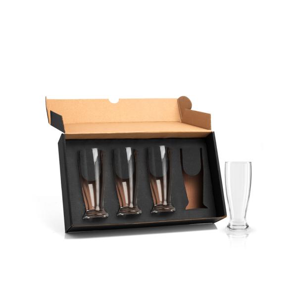 JOGO DE COPOS VIDRO P / CERVEJA / DRINK 200 ML - 4 PÇS - 4Unik