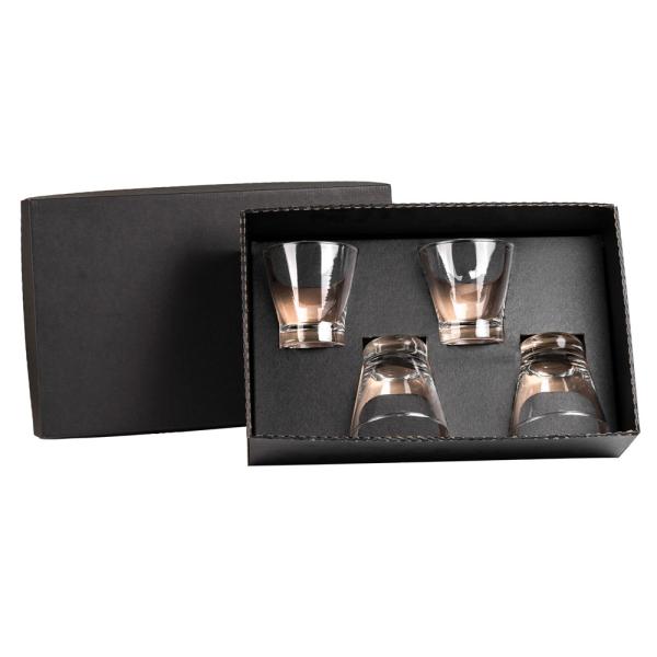 JOGO DE COPOS DE VIDRO P/ CAIPIRINHA / DRINK - 350 ML - 4 PÇS - 4Unik