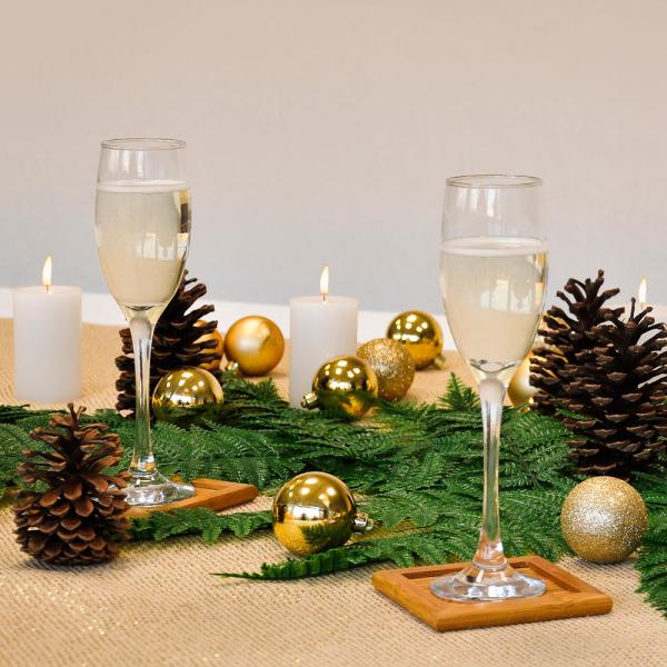 KIT DE TAÇAS DE VIDRO P/ CHAMPAGNE 190 ML - 2 PÇS  - 4Unik